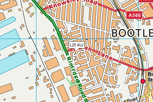 L20 4UJ map - OS VectorMap District (Ordnance Survey)