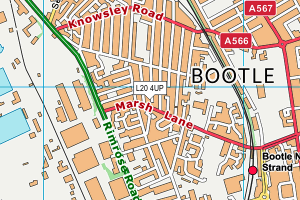 L20 4UP map - OS VectorMap District (Ordnance Survey)