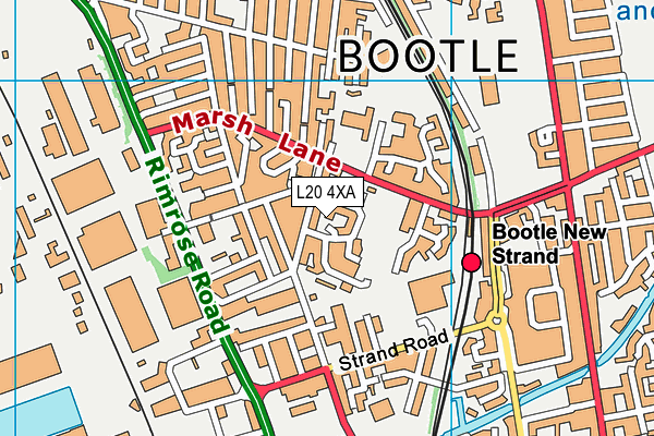 L20 4XA map - OS VectorMap District (Ordnance Survey)