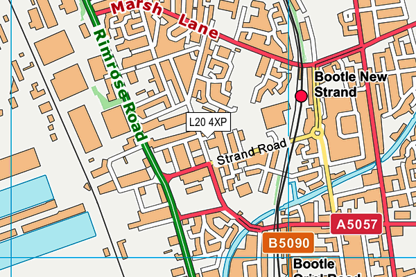 L20 4XP map - OS VectorMap District (Ordnance Survey)
