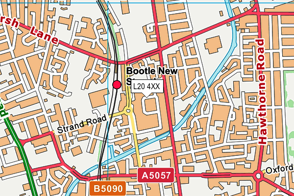 L20 4XX map - OS VectorMap District (Ordnance Survey)