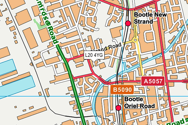 L20 4YG map - OS VectorMap District (Ordnance Survey)