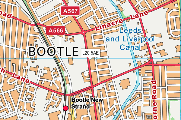 L20 5AE map - OS VectorMap District (Ordnance Survey)