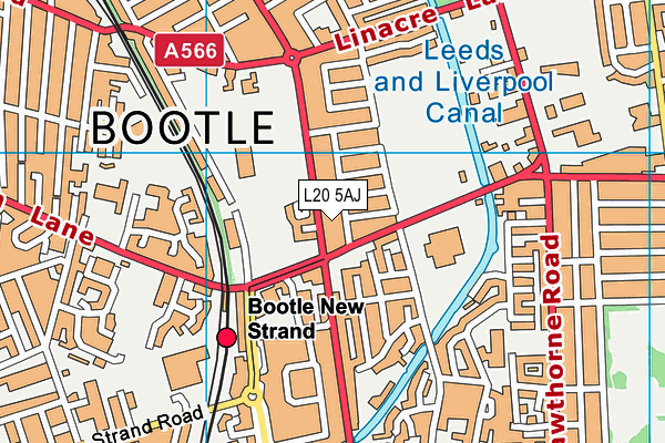 L20 5AJ map - OS VectorMap District (Ordnance Survey)