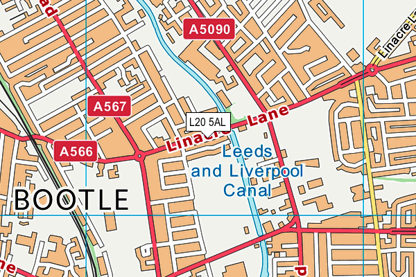 L20 5AL map - OS VectorMap District (Ordnance Survey)