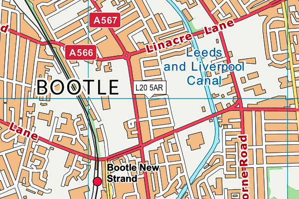 L20 5AR map - OS VectorMap District (Ordnance Survey)