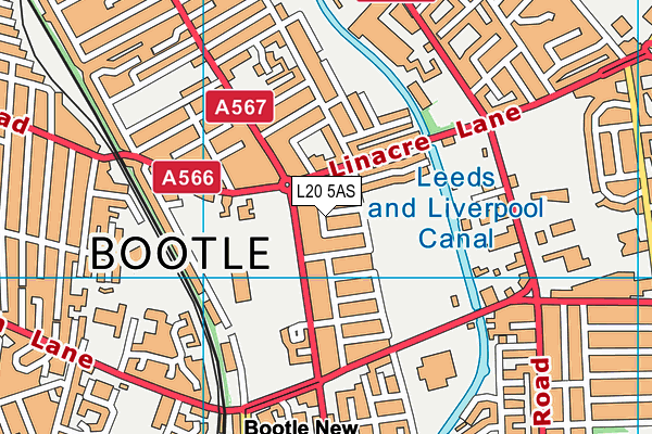 L20 5AS map - OS VectorMap District (Ordnance Survey)