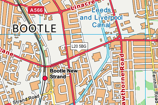 L20 5BG map - OS VectorMap District (Ordnance Survey)