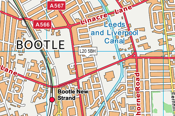 L20 5BH map - OS VectorMap District (Ordnance Survey)
