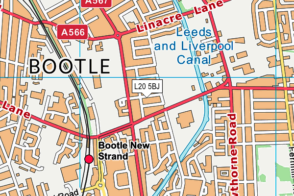 L20 5BJ map - OS VectorMap District (Ordnance Survey)