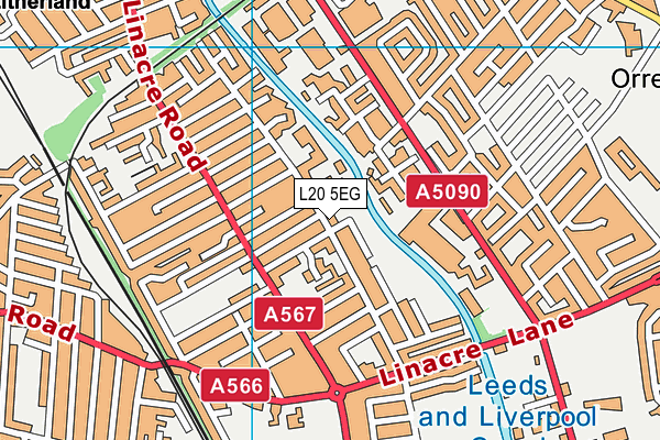L20 5EG map - OS VectorMap District (Ordnance Survey)