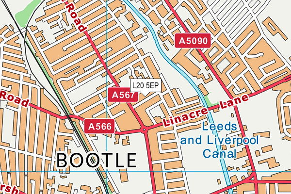 L20 5EP map - OS VectorMap District (Ordnance Survey)