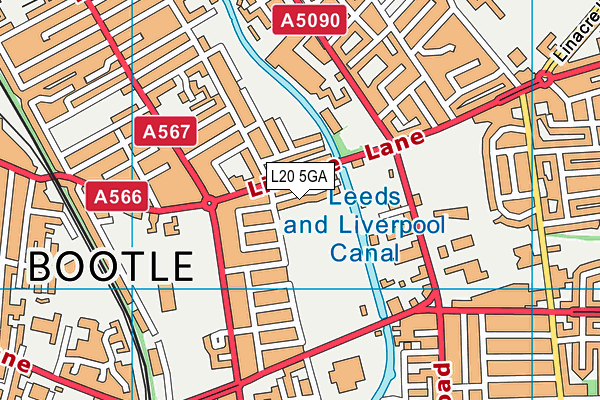 L20 5GA map - OS VectorMap District (Ordnance Survey)