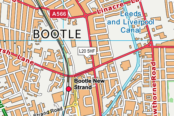 L20 5HF map - OS VectorMap District (Ordnance Survey)