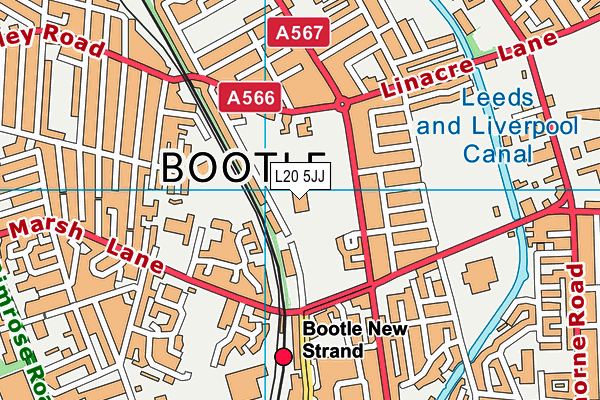 Bootle Leisure Centre map (L20 5JJ) - OS VectorMap District (Ordnance Survey)