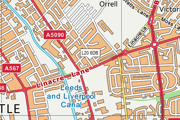 L20 6DB map - OS VectorMap District (Ordnance Survey)