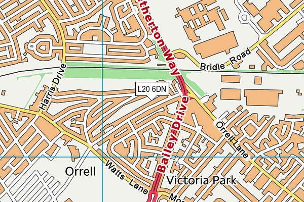 L20 6DN map - OS VectorMap District (Ordnance Survey)