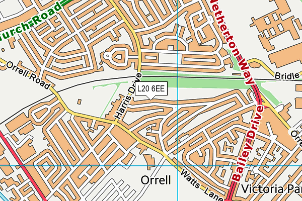 L20 6EE map - OS VectorMap District (Ordnance Survey)