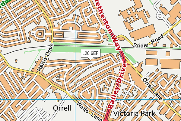 L20 6EF map - OS VectorMap District (Ordnance Survey)