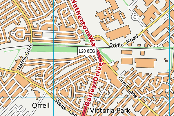 L20 6EG map - OS VectorMap District (Ordnance Survey)