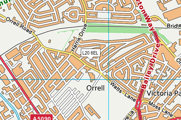 L20 6EL map - OS VectorMap District (Ordnance Survey)