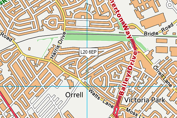 L20 6EP map - OS VectorMap District (Ordnance Survey)