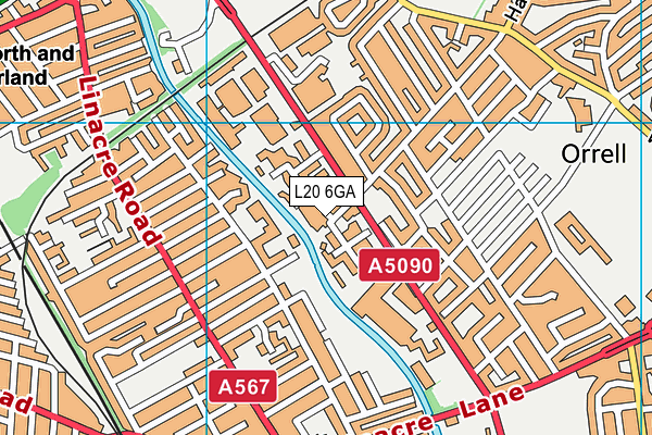 L20 6GA map - OS VectorMap District (Ordnance Survey)