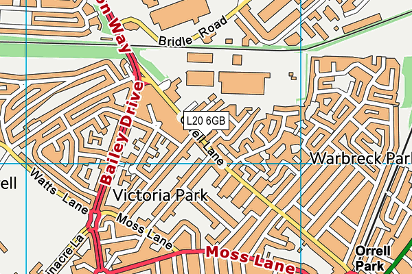 L20 6GB map - OS VectorMap District (Ordnance Survey)