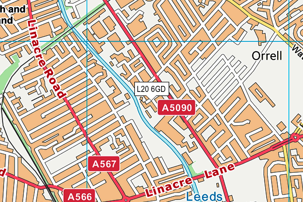 L20 6GD map - OS VectorMap District (Ordnance Survey)