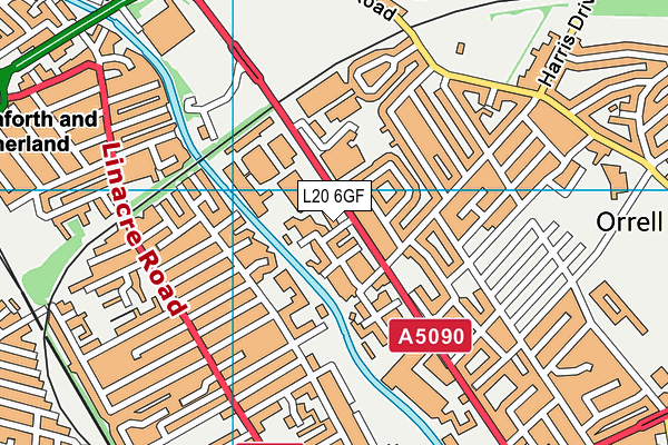 L20 6GF map - OS VectorMap District (Ordnance Survey)