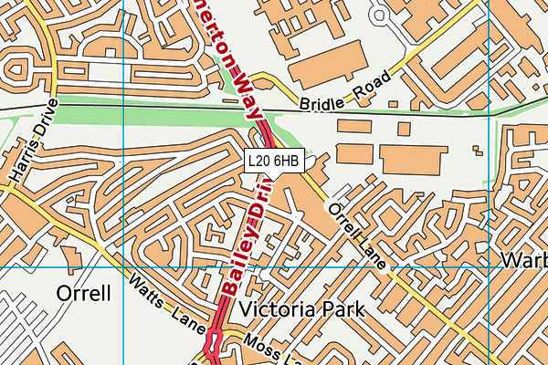 L20 6HB map - OS VectorMap District (Ordnance Survey)