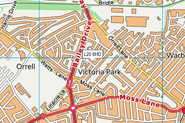 L20 6HD map - OS VectorMap District (Ordnance Survey)