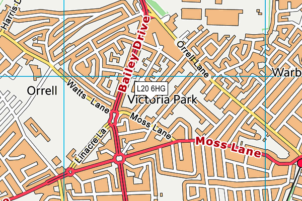 L20 6HG map - OS VectorMap District (Ordnance Survey)