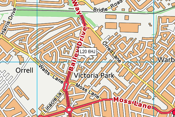 L20 6HJ map - OS VectorMap District (Ordnance Survey)