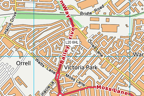 L20 6HL map - OS VectorMap District (Ordnance Survey)