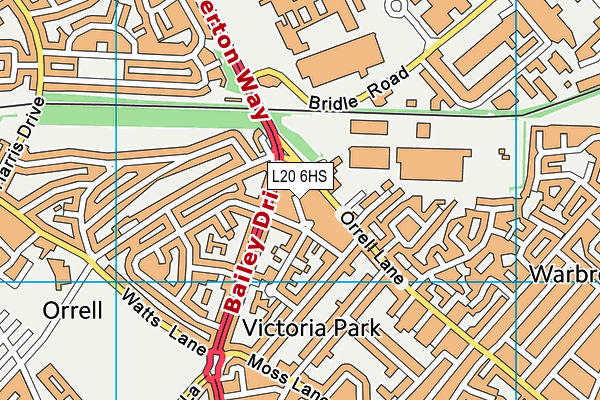 L20 6HS map - OS VectorMap District (Ordnance Survey)