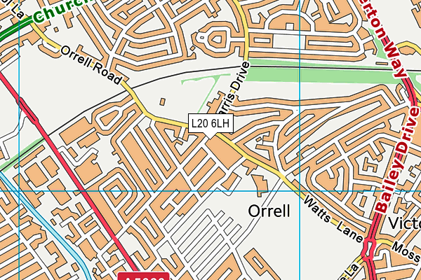 L20 6LH map - OS VectorMap District (Ordnance Survey)