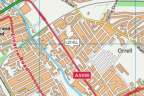 L20 6LL map - OS VectorMap District (Ordnance Survey)