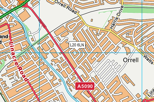 L20 6LN map - OS VectorMap District (Ordnance Survey)