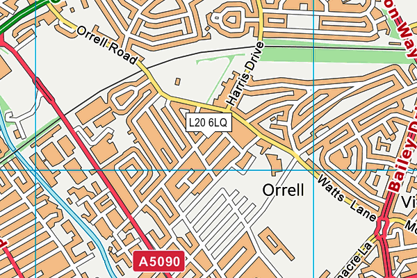 L20 6LQ map - OS VectorMap District (Ordnance Survey)