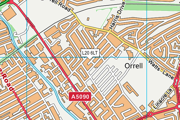 L20 6LT map - OS VectorMap District (Ordnance Survey)