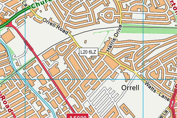 L20 6LZ map - OS VectorMap District (Ordnance Survey)