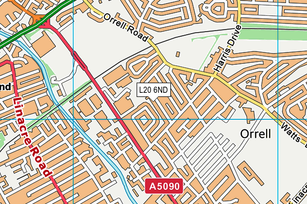 L20 6ND map - OS VectorMap District (Ordnance Survey)
