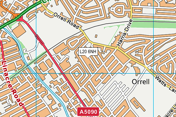 L20 6NH map - OS VectorMap District (Ordnance Survey)