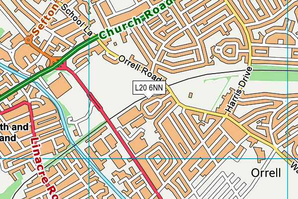 L20 6NN map - OS VectorMap District (Ordnance Survey)