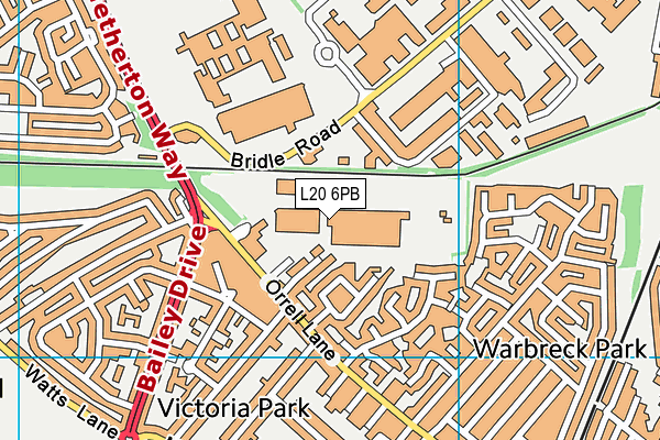 L20 6PB map - OS VectorMap District (Ordnance Survey)