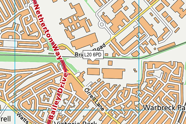 L20 6PD map - OS VectorMap District (Ordnance Survey)