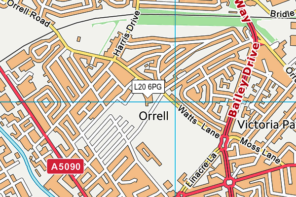 Springwell Park Community Primary School map (L20 6PG) - OS VectorMap District (Ordnance Survey)