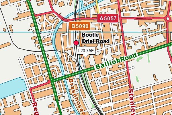 L20 7AE map - OS VectorMap District (Ordnance Survey)