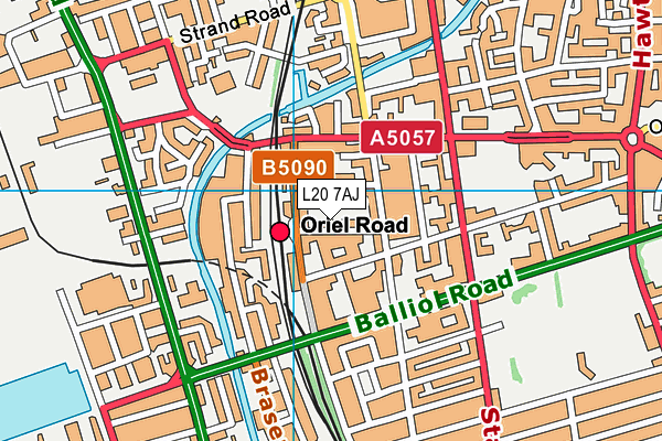 L20 7AJ map - OS VectorMap District (Ordnance Survey)